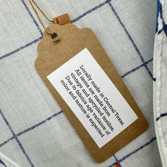 VTG Upcycled Kaftan Swimsuit Coverup 80s Style Geometric Print White SZ S-XL 90s - Picture 3 of 9